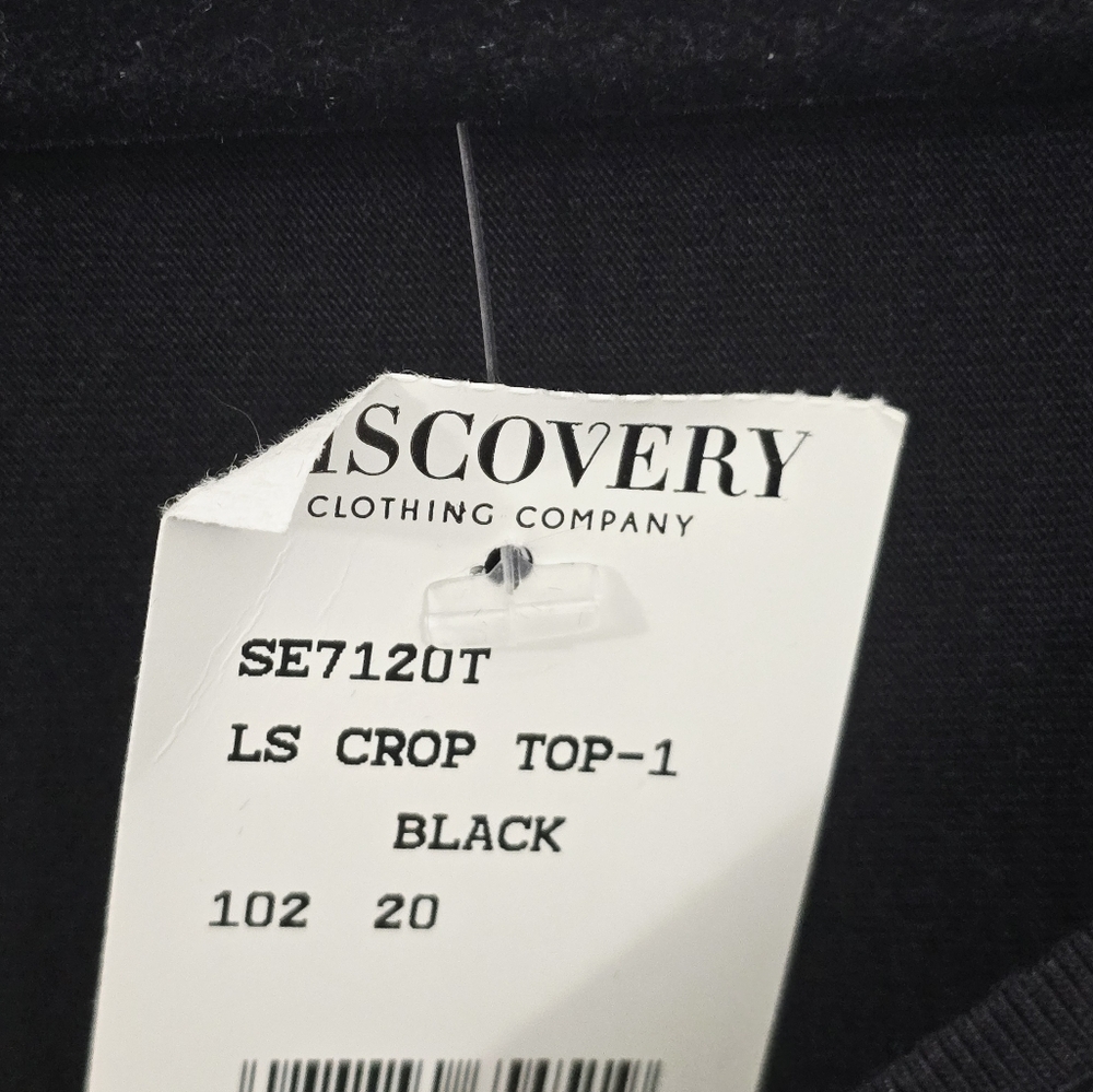 NWT Primi Elegant Black Women's Cropped Blouse - Picture 7 of 7